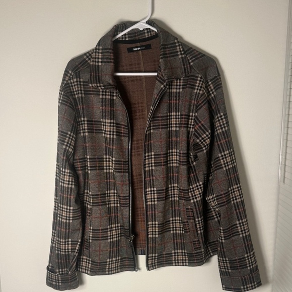 Fashion Nova Plaid Shirt Jacket